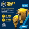 image:imageCamco Power Grip RV 30Amp Circuit Analyzer Dogbone  Features Integrated Surge Protection amp Fault Indication  18 30Amp Male to 30Amp Female RV Electrical Adapter 125V3750W 55463