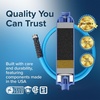 image:imageCamco Tastepure RV Freshwater Kit  Includes Tastepure RV Water Filter Flexible Hose Protector EvoFlex 25 Drinking Water Hose Brass RV Water Pressure Regulator amp Carrying Basket 20160