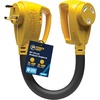 image:imageCamco Power Grip RV 30Amp Circuit Analyzer Dogbone  Features Integrated Surge Protection amp Fault Indication  18 30Amp Male to 30Amp Female RV Electrical Adapter 125V3750W 55463
